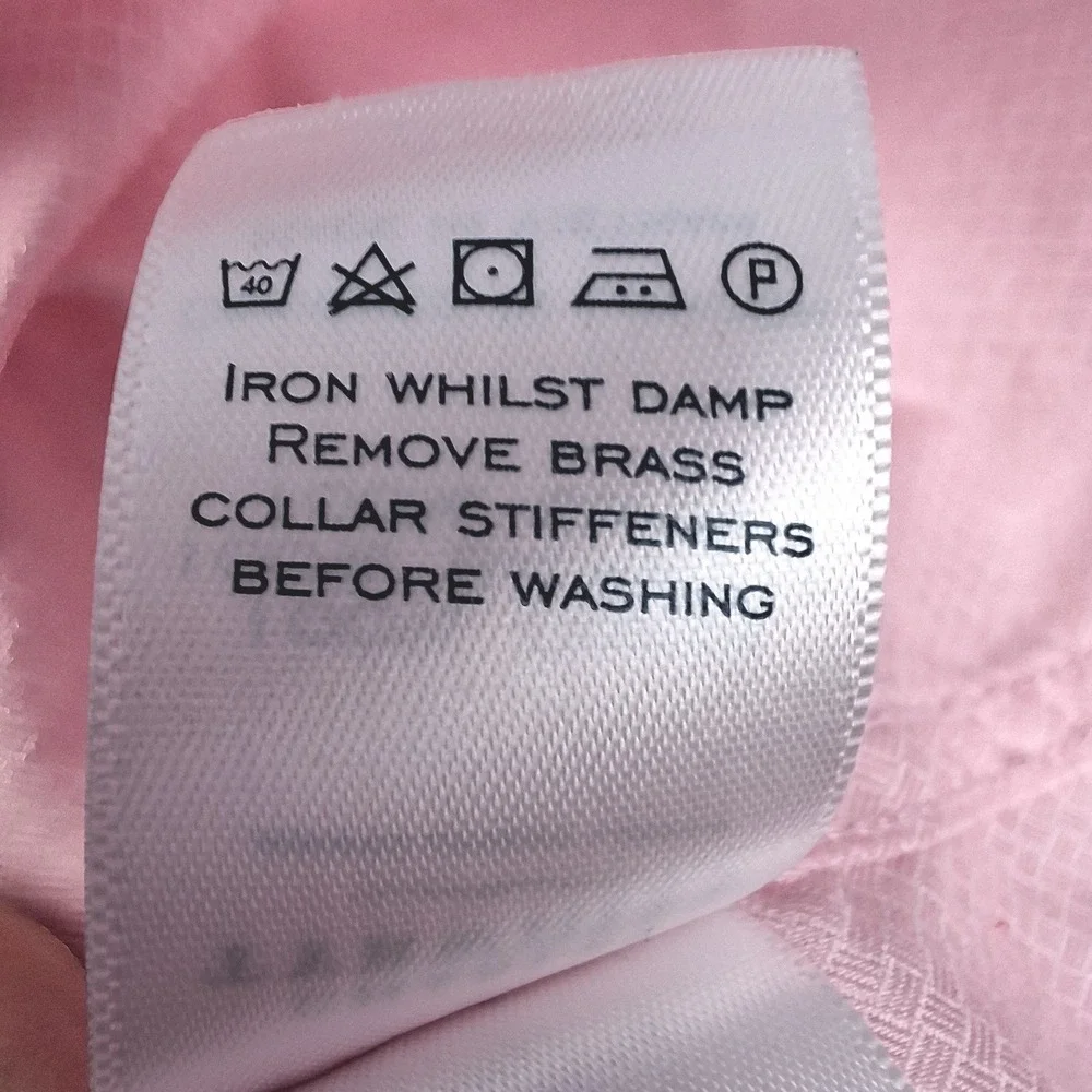 Charles Tyrwhitt Dress Shirt Mens 17.5‎ 35 Pink Classic Fit Egyptian Cotton Luxe